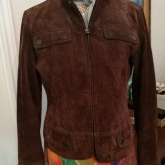 Brown Suede Jacket- Tailored - Picture 4 of 8